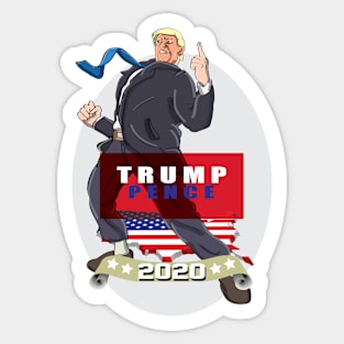 Trump 2020 (comic style) Sticker